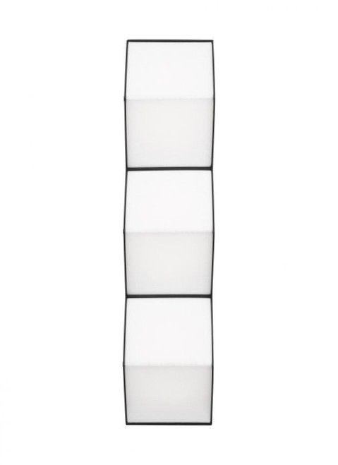 Visual Comfort & Co. Modern Collection The Zig Zag Medium Damp Rated 3-Light Integrated Dimmable LED Wall Sconce in Nightshade Black, Visual Comfort & Co. Modern Collection CDWS11127WB 70PKJ5W 