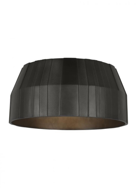 Visual Comfort & Co. Modern Collection The Bling Medium Damp Rated 1-Light Integrated Dimmable LED Ceiling Flushmount in Plated Dark Bronze, Visual Comfort & Co. Modern Collection CDFM17927PZ 70PKF85 