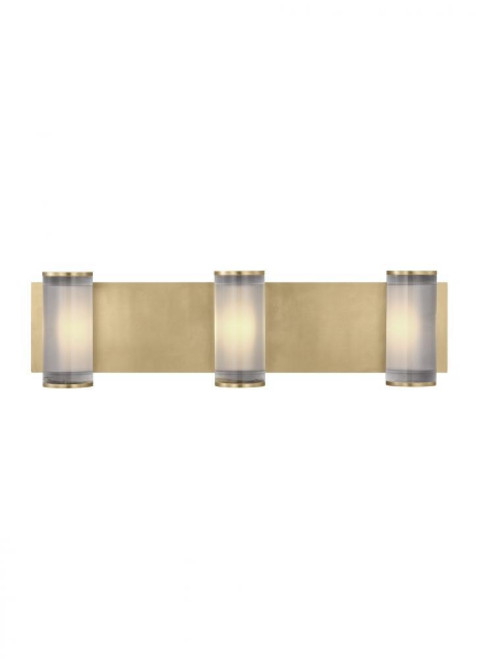 Visual Comfort & Co. Modern Collection Esfera Large Sconce, 3-Light, LED, Natural Brass, 21"H (KWWS10127CNB 70PKF8U) 