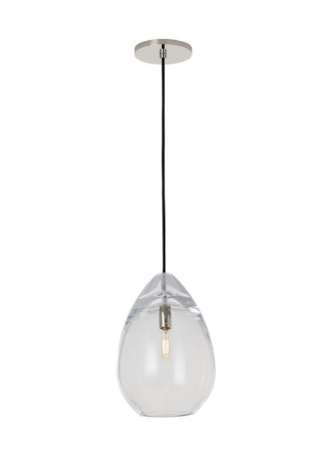 Visual Comfort & Co. Modern Collection Alina Small Accent Pendant, 1-Light, Polished Nickel, 6.8"H (SLPD278CN 70PKJ6F) 