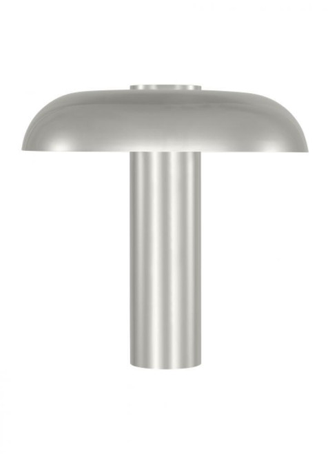 Visual Comfort & Co. Modern Collection Louver Medium Table Lamp, 1-Light, LED, Polished Nickel, 21"W (SLTB26627N 70PKK58) 