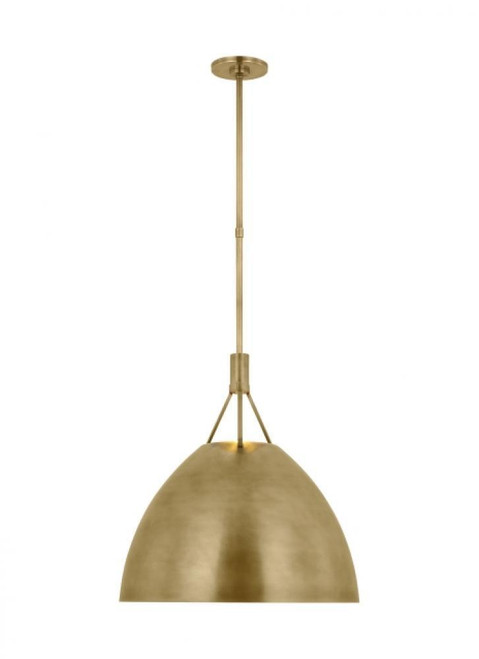 Visual Comfort & Co. Modern Collection Sospeso Dome X-Large Pendant, 1-Light, Natural Brass, 19.3"H (SLPD26827NB 70PKL46) 