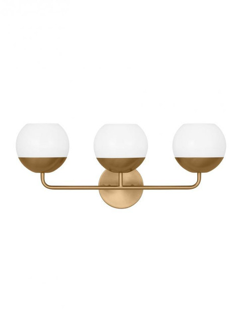 Visual Comfort & Co. Studio Collection Alvin Wall Sconce, 3-Light, Satin Brass, 24.13"W (4468103-848 706X39D) 