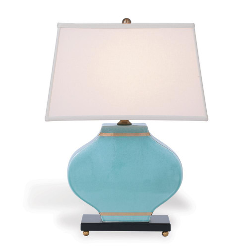 Port 68 Carol Table Lamp, 1-Light, Celadon, Gold, Brass, Black Base, Eggshell Shade, 27"H (LPAS-287-02 YUU704X6J8) 