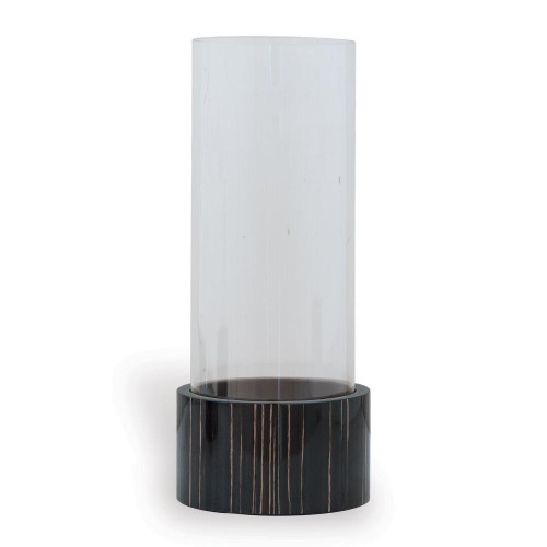 Port 68 Dylan Vase, Black, Clear Glass, 18"H (ACES-250-12 YUU704X6K4) 