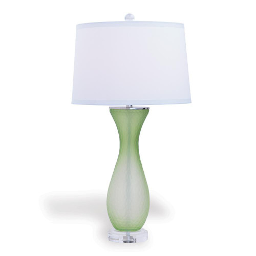Port 68 Lakeview Table Lamp, 1-Light, Green, Clear Lucite Base, Off-White Shade, 36"H (LPAS-302-01 YUU704X7GJ) 