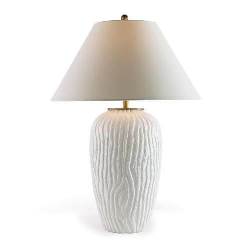 Port 68 Montana Table Lamp, 1-Light, Matte White, Antique Brass, Eggshell Shade, 33"H (LPAS-416-01 YUU704X7J3) 