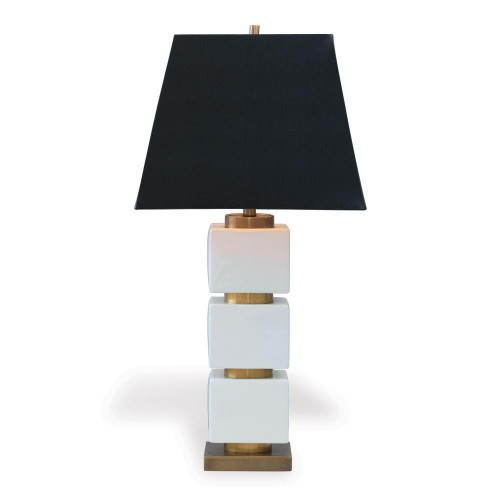 Port 68 Manhattan Table Lamp, 1-Light, Cream, Brass, Black Shade, 35"H (LPAS-264-04 YUU704X7HQ) 