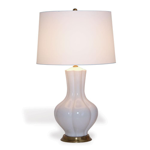 Port 68 Southampton Table Lamp, 1-Light, Cream, Aged Brass, Ivory Shade, 34"H (LPAS-099-02 YUU704X8G7) 
