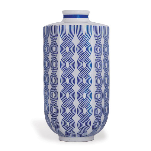 Port 68 Williamsburg Evelyn Vase, Large, Blue, White, 20"H (ACBS-369-02 YUU704X8HH) 