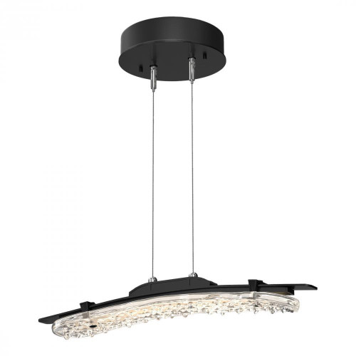 Hubbardton Forge Glissade Pendant, LED, Ink, Clear, 20"W (137585-LED-STND-89-ZM0747 5Z310T) 