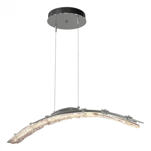 Hubbardton Forge Glissade Large Pendant, LED, Sterling, Clear, 43.5"W (137586-LED-STND-85-ZM0749 5Z3112) 