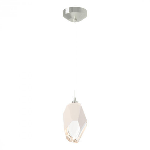 Hubbardton Forge Chrysalis Large Pendant, 1-Light, Sterling, White Crystal, 6.1"W (161189-SKT-STND-85-WP0755 5Z93AF) 