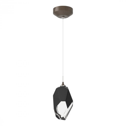 Hubbardton Forge Chrysalis Large Pendant, 1-Light, Bronze, Black Crystal, 6.1"W (161189-SKT-STND-05-BP0755 5Z93A1) 