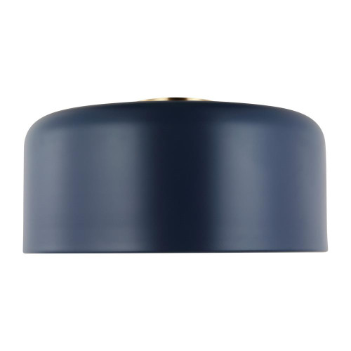 Visual Comfort & Co. Studio Collection Malone Flush Mount, 1-Light, LED, Navy, 15.75"W (7705401EN3-127 70703Z5) 