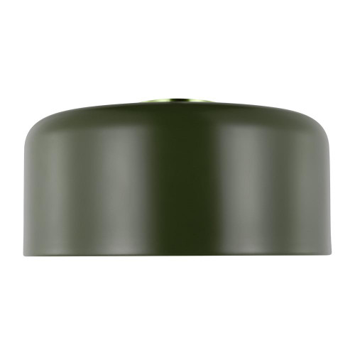 Visual Comfort & Co. Studio Collection Malone Flush Mount, 1-Light, LED, Olive, 15.75"W (7705401EN3-145 70703Z7) 