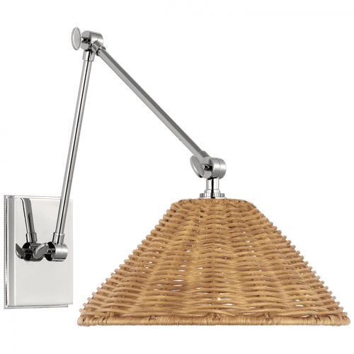 Visual Comfort & Co. Signature Collection Wimberley Double Library Wall Light - Polished Nickel 