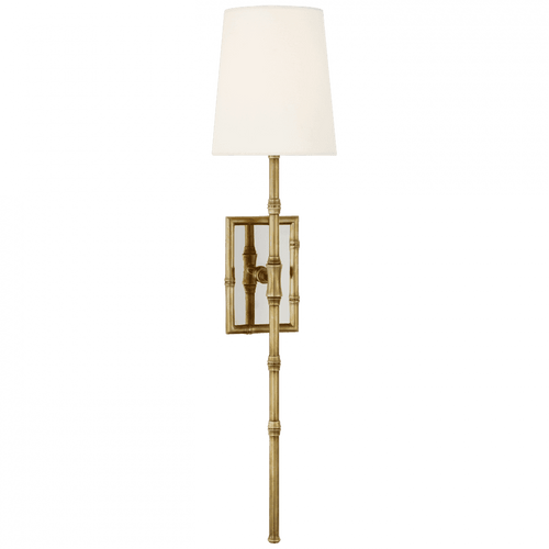 Visual Comfort & Co. Signature Collection Grenol Single Bamboo Tail Sconce - Hand-Rubbed Antique Brass 