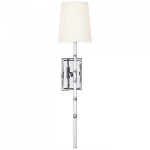 Visual Comfort & Co. Signature Collection Grenol Single Bamboo Tail Sconce - Polished Nickel 