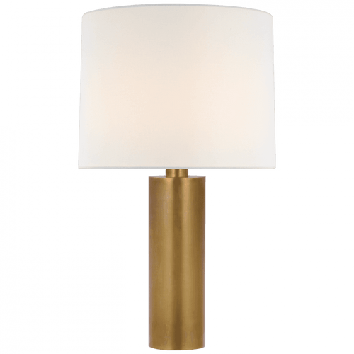 Visual Comfort & Co. Signature Collection Sylvie Medium Table Lamp - Hand-Rubbed Antique Brass and Linen 