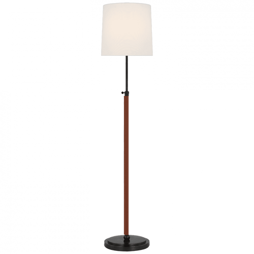 Visual Comfort & Co. Signature Collection Bryant Wrapped Floor Lamp - Bronze and Saddle Leather 