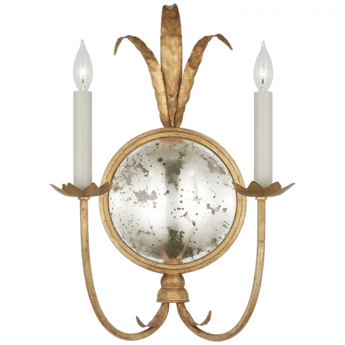 Visual Comfort & Co. Signature Collection Gramercy Large Double Sconce - Gilded Iron 