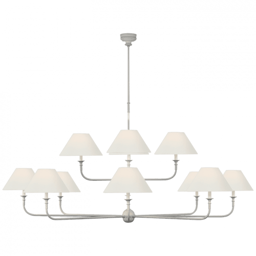Visual Comfort & Co. Signature Collection Piaf Oversized Two Tier Chandelier - Plaster White 