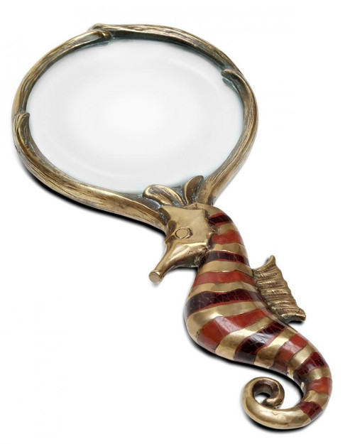 Maitland-Smith Seahorse Magnifying Glass, Brass, 0.63"W (89-1601 YUU906TT55) 