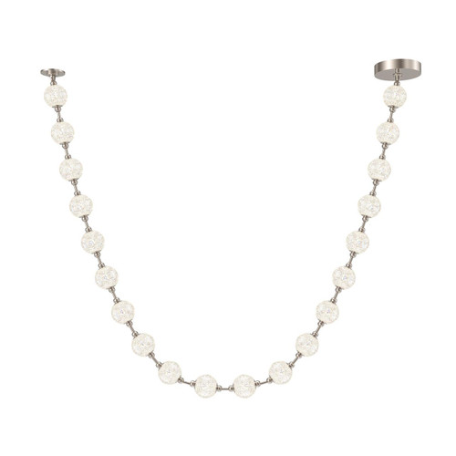 Alora Lighting Marni Pendant, 3-Light, LED, Polished Nickel, 143.25"L 