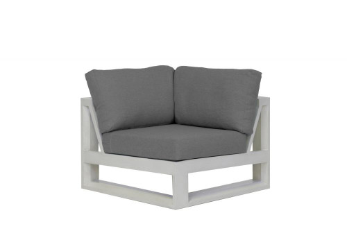 Ratana Element 5.0 Sectional Corner, Taupe, Whitewash Frame, 36"W (FN57053WHT-N-FO5116 YUU90041CQ) 