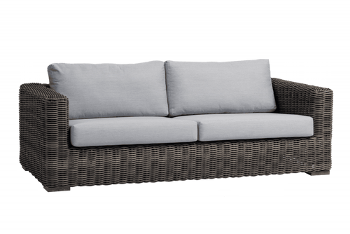 Ratana Cubo 2.5-Seater Sofa, Canvas, Creamy Oak Resin, Pearl Gray Frame, 83.75"W (FN61203COK-FO5115 YUU900439Y) 