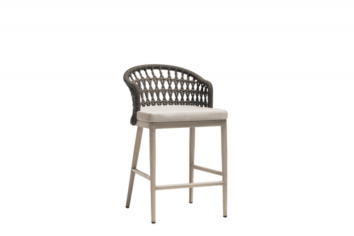 Ratana Coconut Grove Counter Chair, Regatta, Pearl Frame, Lithium Pearl Durastrap, 25.5"W (FN60140LPR-FO5164 YUU900448A) 
