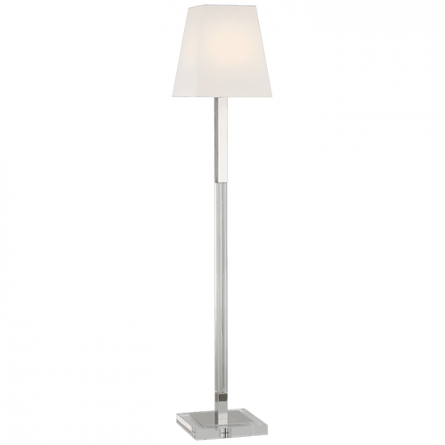 Visual Comfort & Co. Signature Collection Reagan Medium Reading Floor Lamp - Polished Nickel and Crystal 
