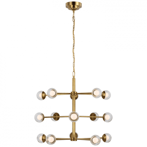 Visual Comfort & Co. Signature Collection Alloway Small Barrel Chandelier - Soft Brass 