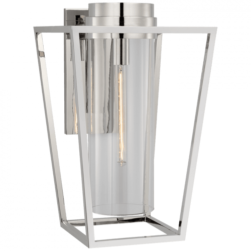 Visual Comfort & Co. Signature Collection Presidio Medium Bracketed Sconce - Polished Nickel 