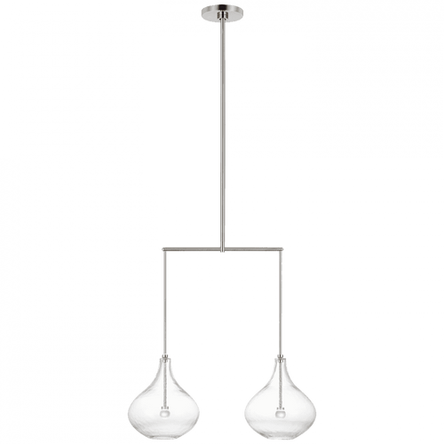 Visual Comfort & Co. Signature Collection Lomme Small Linear Chandelier - Polished Nickel 