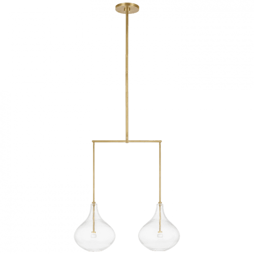 Visual Comfort & Co. Signature Collection Lomme Small Linear Chandelier - Soft Brass 