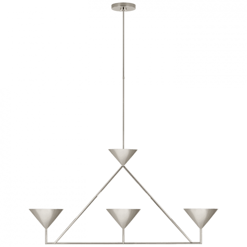 Visual Comfort & Co. Signature Collection Orsay Medium Linear Chandelier - Polished Nickel 