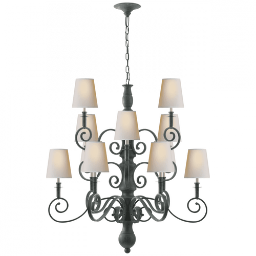 Visual Comfort & Co. Signature Collection Lillie Road Medium Chandelier - Dark Green 