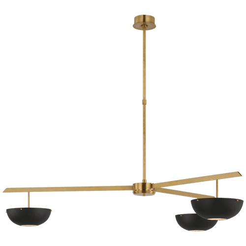 Visual Comfort & Co. Signature Collection Valencia LED Extra Large Chandelier - Hand-Rubbed Antique Brass and Matte Black 