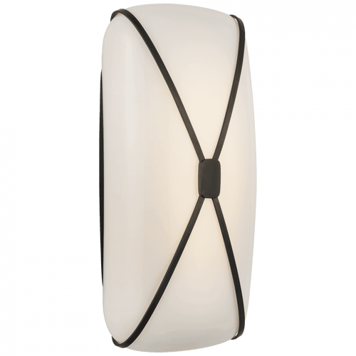 Visual Comfort & Co. Signature Collection Fondant Linear Bath Sconce - Gun Metal 13.5" 