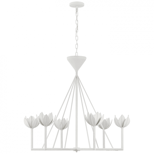 Visual Comfort & Co. Signature Collection Alberto Large Low Ceiling Chandelier - Plaster White 