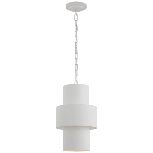 Visual Comfort & Co. Signature Collection Chalmette Layered Pendant - Plaster White 17.5" 