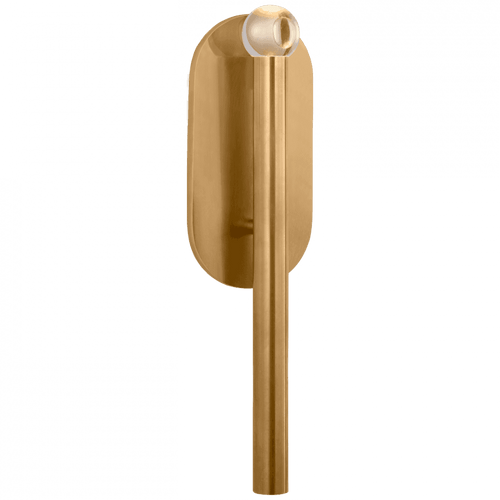 Visual Comfort & Co. Signature Collection Rousseau Medium Bath Sconce - Antique-Burnished Brass and Clear Glass 