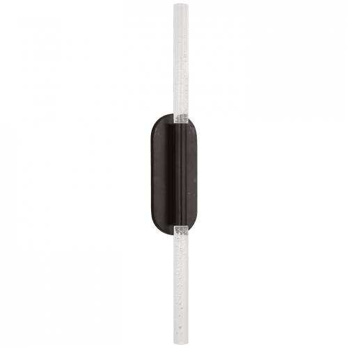 Visual Comfort & Co. Signature Collection Rousseau Large Vanity Sconce - Bronze and Seeded Glass 