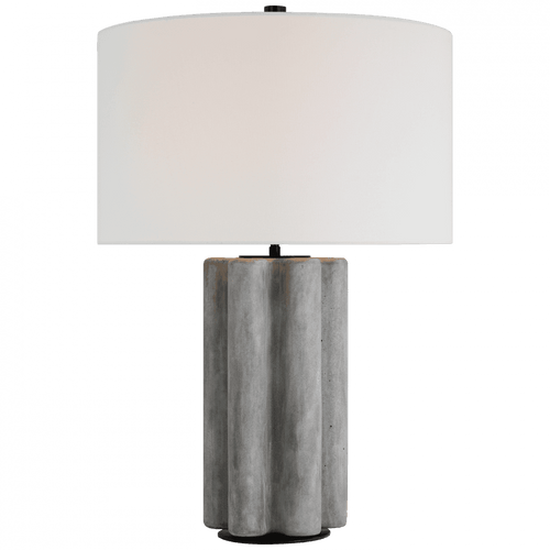 Visual Comfort & Co. Signature Collection Vellig Medium Table Lamp - Oyster Stained Concrete 