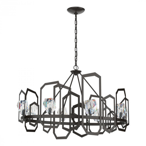 Hubbardton Forge Gatsby Pendant, 8-Light, Oil Rubbed Bronze, 45.3"W (105020-SKT-14-CR 5N8HLK) 