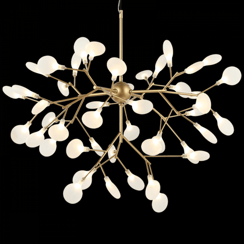 Matteo Lighting Hydrangea Bloom Chandelier, 45-Light, Gold, 35.38"W (C69836GL 3060PMT) 