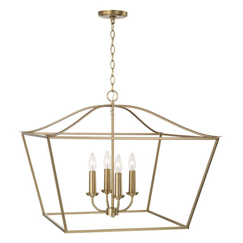 Capital Grady Pendant, Matte Brass, 27.5"W 