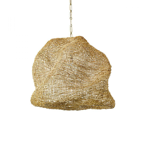 Palecek Andorra Pendant, 1-Light, Large, Natural, 34.25"W (2726-79 3706TP13) 